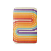 Retro 1970s Style Arched Stripes Geometric Pattern Badmat (Voorkant Verticaal)