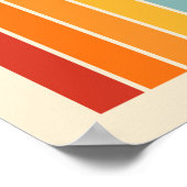 Retro 1970s Style Arched Stripes Geometric Pattern Poster (Hoek)