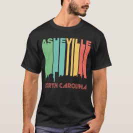 Retro 1970's Style Asheville North Carolina Skylin T-shirt
