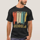 Retro 1970's Style Augusta Georgia Skyline T-shirt (Voorkant)
