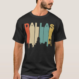 Retro 1970's Style Dallas Texas Skyline T-shirt