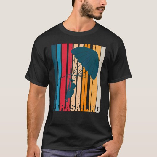 Retro 1970's Style Parasailing Parasaile T-shirt (Voorkant)