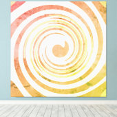 Retro 1970s Zwemelt de Onderdrukte Druk van het Ca Canvas Afdruk (Insitu (Houten vloer))