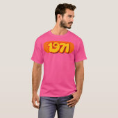 Retro 1971 Pop Kunstjaar in jaren 70 stijl T-shirt (Voorkant volledig)