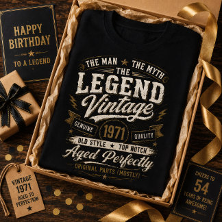 Retro 1971 Verouderde Perfect 55e Verjaardag T-shirt