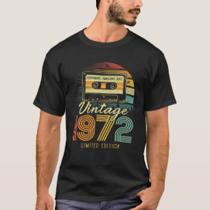 Retro 1972 Cassetteband 1972 50ste Verjaardag 50 T-shirt