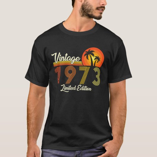 Retro 1973 49th Birthday 49 Years Old Mannen T-shirt (Voorkant)