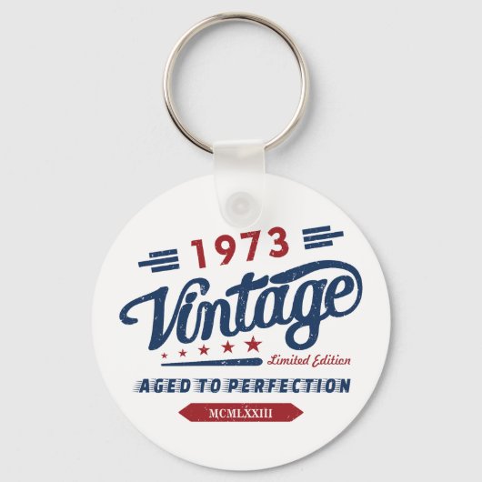  Retro 1973 Limited Edition Birthday Gift Sleutelhanger (Voorkant)
