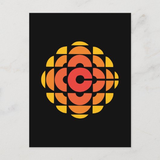 Retro 1974 - 1986 op zwart briefkaart (Voorkant)