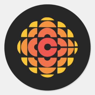 Retro 1974 - 1986 op zwart ronde sticker