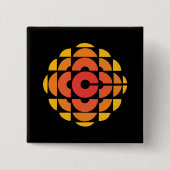 Retro 1974 - 1986 op zwart vierkante button 5,1 cm (Voorkant)