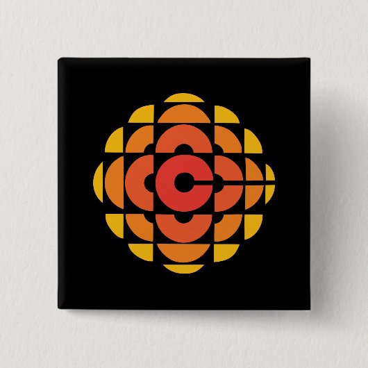 Retro 1974 - 1986 op zwart vierkante button 5,1 cm (Voorkant)