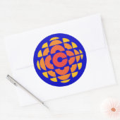Retro 1974-1986 ronde sticker (Envelop)