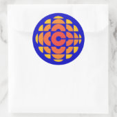Retro 1974-1986 ronde sticker (Tas)