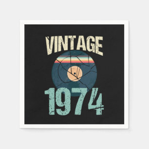 Retro  1974 46th Birthday Record Vinyl Vin Servet