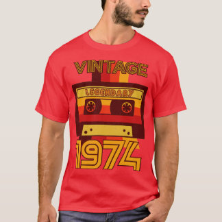  Retro 1974 Legendarische Cassettebandje T-shirt