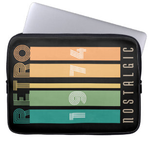 Retro 1974 nostalgisch laptop sleeve