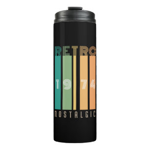 Retro 1974 nostalgisch thermosbeker