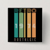 Retro 1974 nostalgisch vierkante button 5,1 cm (Voorkant)