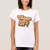 Retro 1974 T-shirt voor dames (Voorkant)