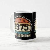 Retro 1975 50e verjaardag koffiemok (Voorkant links)
