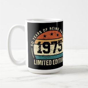 Retro 1975 50e verjaardag koffiemok