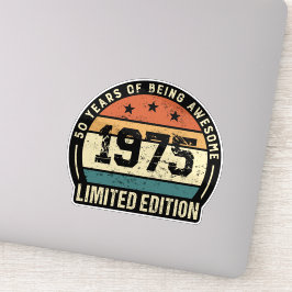Retro 1975 50e verjaardag sticker
