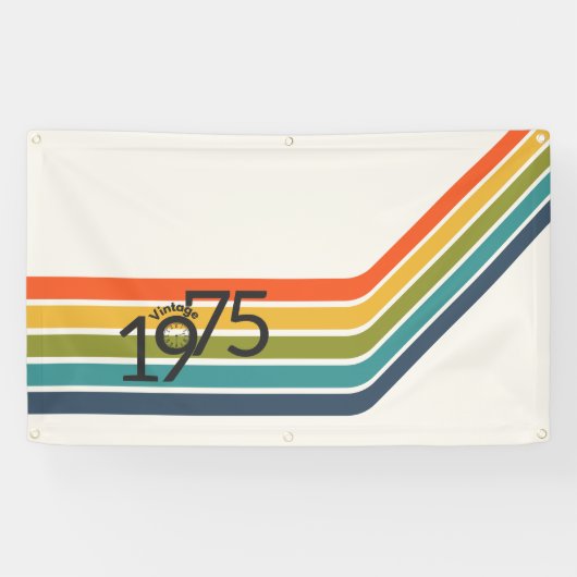 Retro 1975 Design Feest Spandoek (Horizontaal)