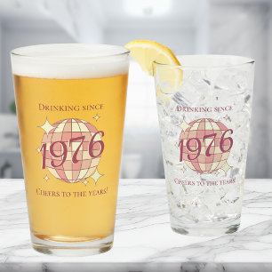 Retro 1976 50e verjaardag bierglas glas