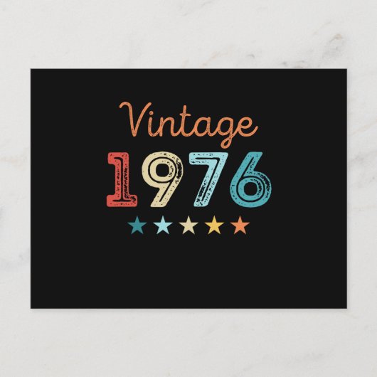 Retro 1976 50e verjaardag cadeau 50 jaar oud briefkaart (Voorkant)