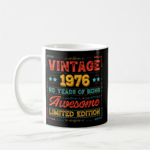 Retro 1976 Gemaakt in 1976 70ste verjaardag 50 Jaa Koffiemok