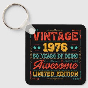 Retro 1976 Gemaakt in 1976 70ste verjaardag 50 Jaa Sleutelhanger