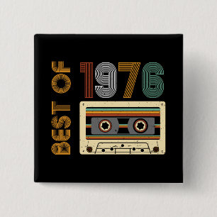 Retro 1976 Gemaakt in 1976 70ste verjaardag 50 jaa Vierkante Button 5,1 Cm