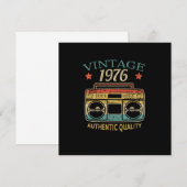 Retro 1976 Radio Authentieke Kwaliteit Verjaardags Kaart (Voorkant / Achterkant)