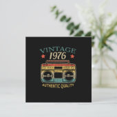 Retro 1976 Radio Authentieke Kwaliteit Verjaardags Kaart (Staand voorkant)