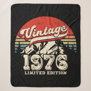 Retro 1976 Verjaardag Vintage 50e Verjaardag Buite Sherpa Deken