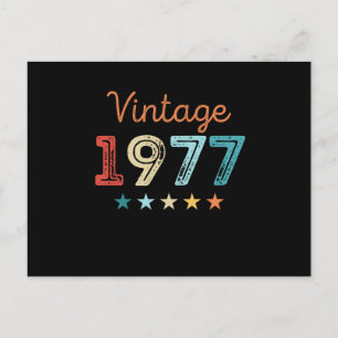 Retro 1977 50e verjaardag cadeau 50 jaar oud briefkaart