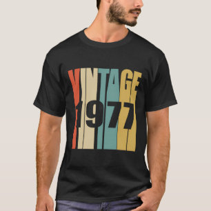 Retro 1977 Hoodie 43 Yrs Old Bday 43rd Bir T-shirt