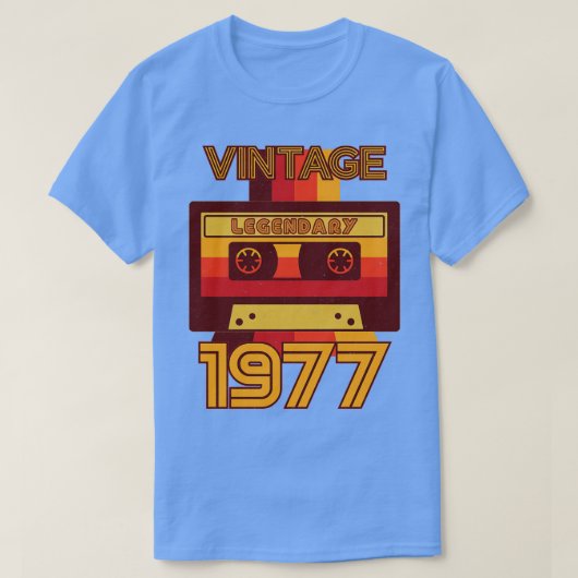  Retro 1977 Legendarische Cassettebandje T-shirt (Design voorkant)