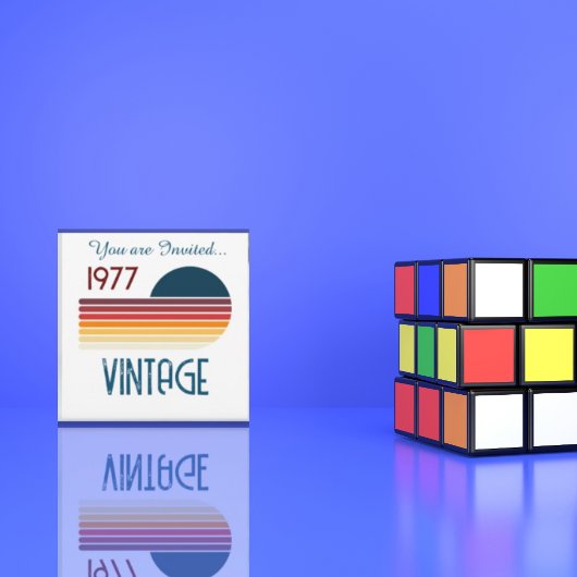 Retro 1977 Streep Zon 50e Verjaardag Kaart