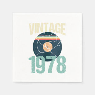 Retro 1978 42 en Birthday Record Vinyl Vin Servet