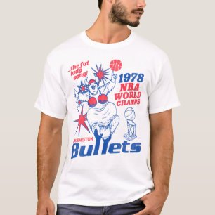 Retro 1978 Washington Bullets Basketbal Kampioenen T-shirt