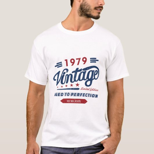  Retro 1979 Limited Edition Birthday Gift T-shirt (Voorkant)