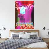 Retro 1980-arcade canvas afdruk (Insitu (Slaapkamer))