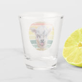 Retro 1980 Faded zonneboogsteigers Kind van Baby Shot Glas (Achterkant)