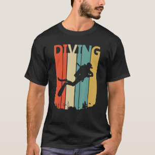 Retro 1980 onderwater duiken t-shirt