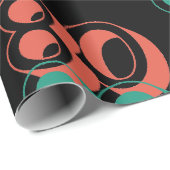  Retro 1980 Red Green Yellow Cadeaupapier (Rol Hoek)