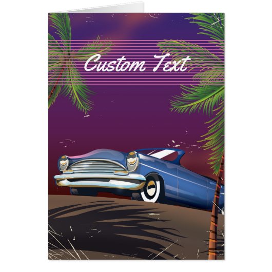 Retro 1980s auto neon poster (Voorkant)
