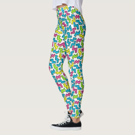 Retro 1980's Cool 80s Party Girl Halloween Costume Leggings