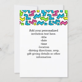 Retro 1980's Cool Cute 80s Memphis Pattern Kaart